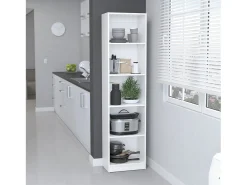 Prateleira*TuHome Estante de melamina Home Xs, com 5 prateleiras e design elegante , 180.59 cm X 45 cm X 29.89 cm , Branco