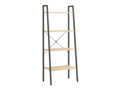 Prateleira| Estante de pé 4 prateleiras 56x35x140 cm -claro e preto PT804103 Castanho