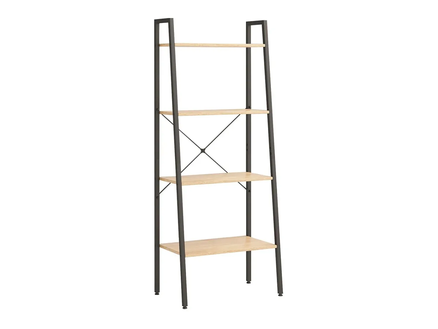 Prateleira| Estante de pé 4 prateleiras 56x35x140 cm -claro e preto PT804103 Castanho