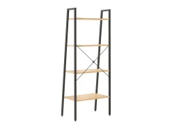 Prateleira| Estante de pé 4 prateleiras 56x35x140 cm -claro e preto PT804103 Castanho