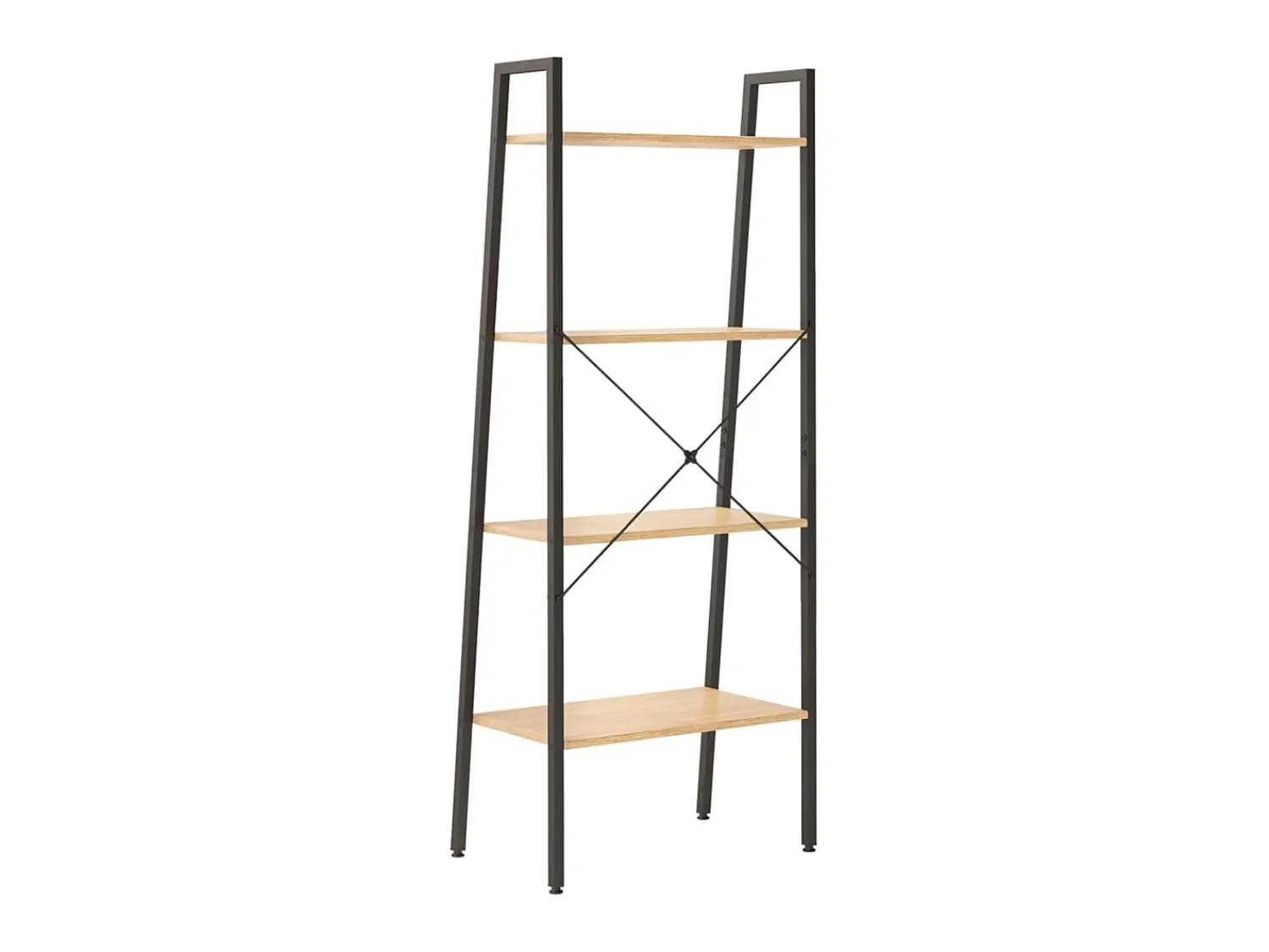 Prateleira| Estante de pé 4 prateleiras 56x35x140 cm -claro e preto PT804103 Castanho