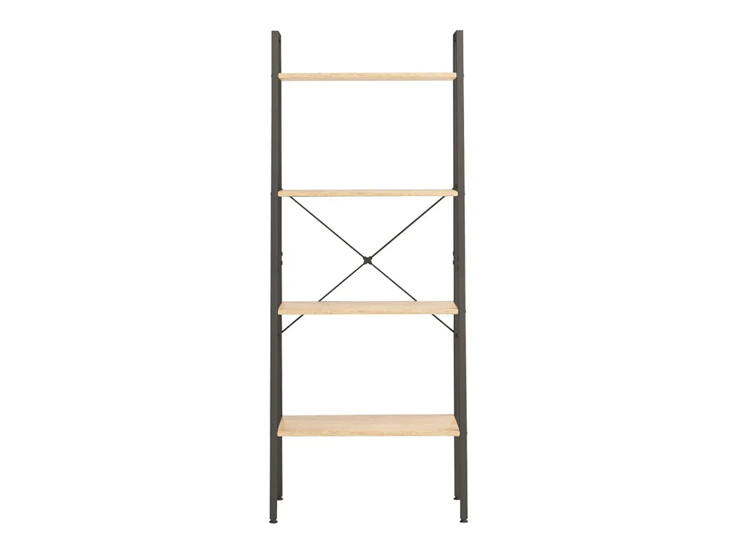 Prateleira| Estante de pé 4 prateleiras 56x35x140 cm -claro e preto PT804103 Castanho