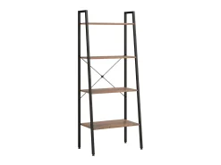 Prateleira| Estante de pé 4 prateleiras 56x35x140 cm -escuro/preto PT264278 Castanho