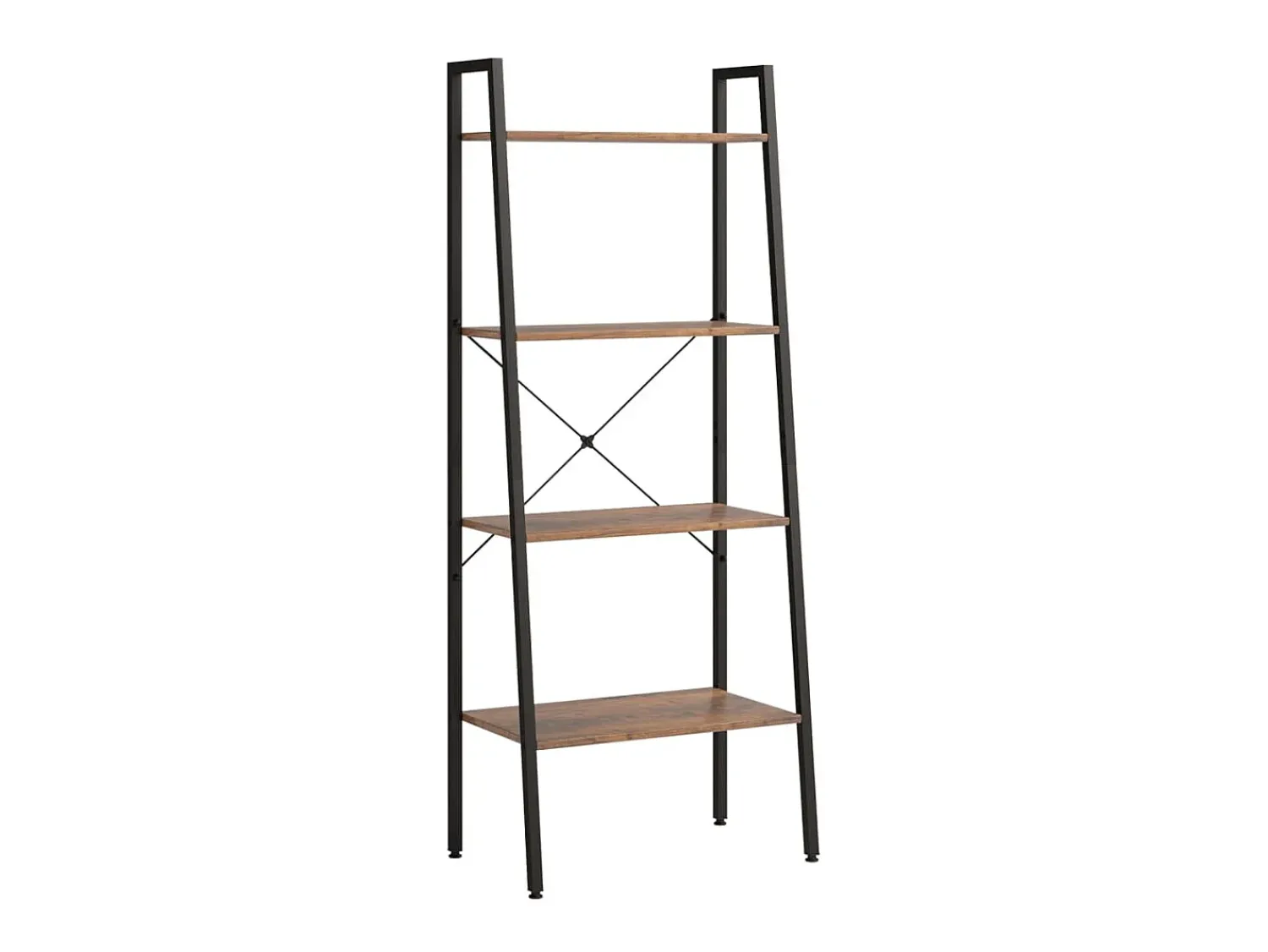 Prateleira| Estante de pé 4 prateleiras 56x35x140 cm -escuro/preto PT264278 Castanho