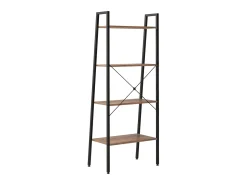 Prateleira| Estante de pé 4 prateleiras 56x35x140 cm -escuro/preto PT264278 Castanho