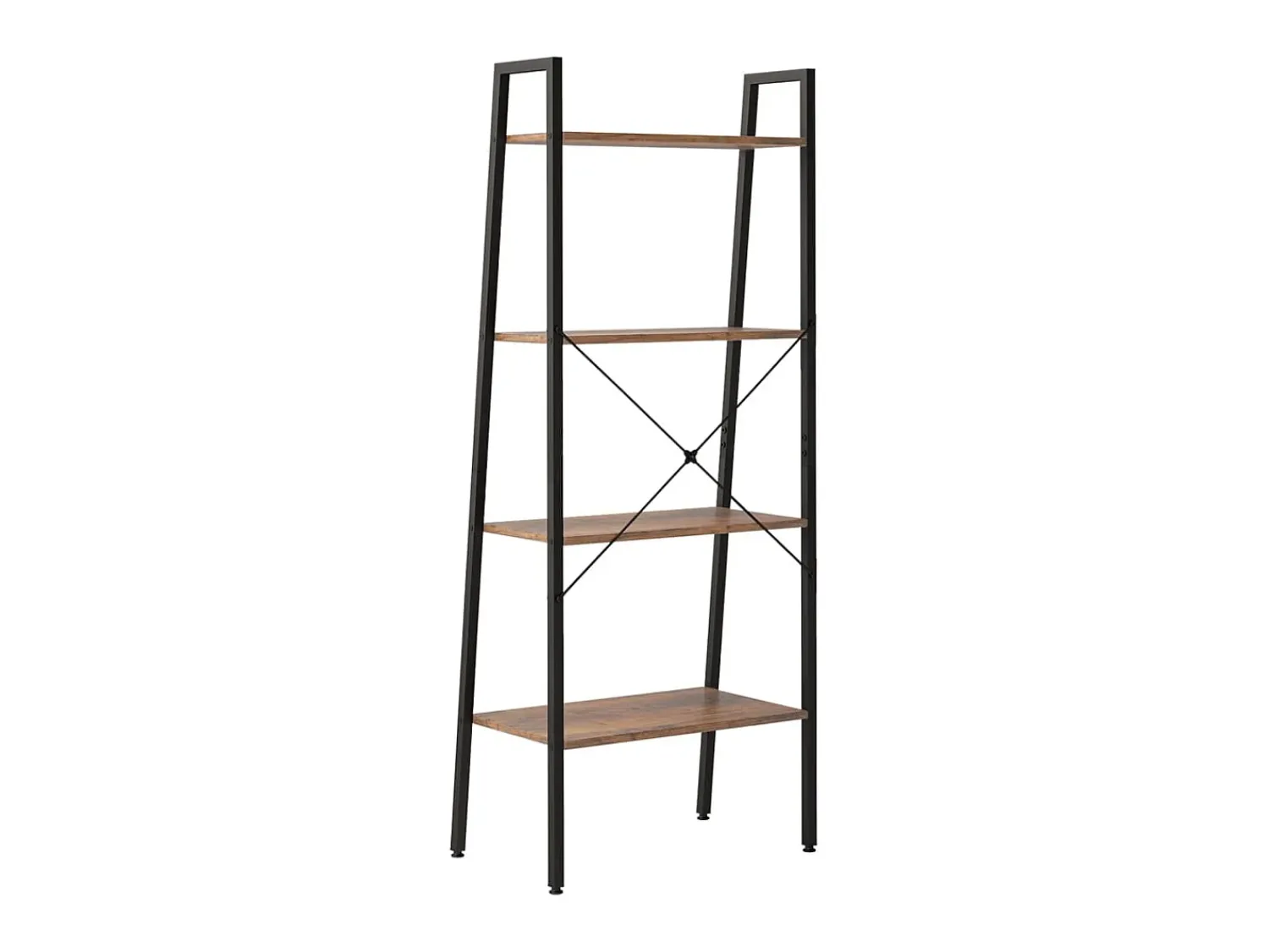 Prateleira| Estante de pé 4 prateleiras 56x35x140 cm -escuro/preto PT264278 Castanho