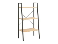 Estante de pé 3 prateleiras 56x35x108 cm -claro e preto PT475683^ Prateleira
