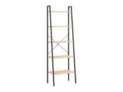 Prateleira* Estante de pé 5 prateleiras 56x35x174 cm -claro e preto PT674189 Castanho