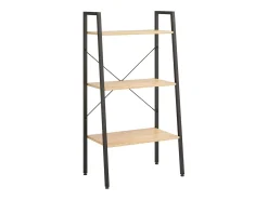 Prateleira*vidaxl Estante de pé 3 prateleiras 56x35x108 cm -claro e preto Castanho