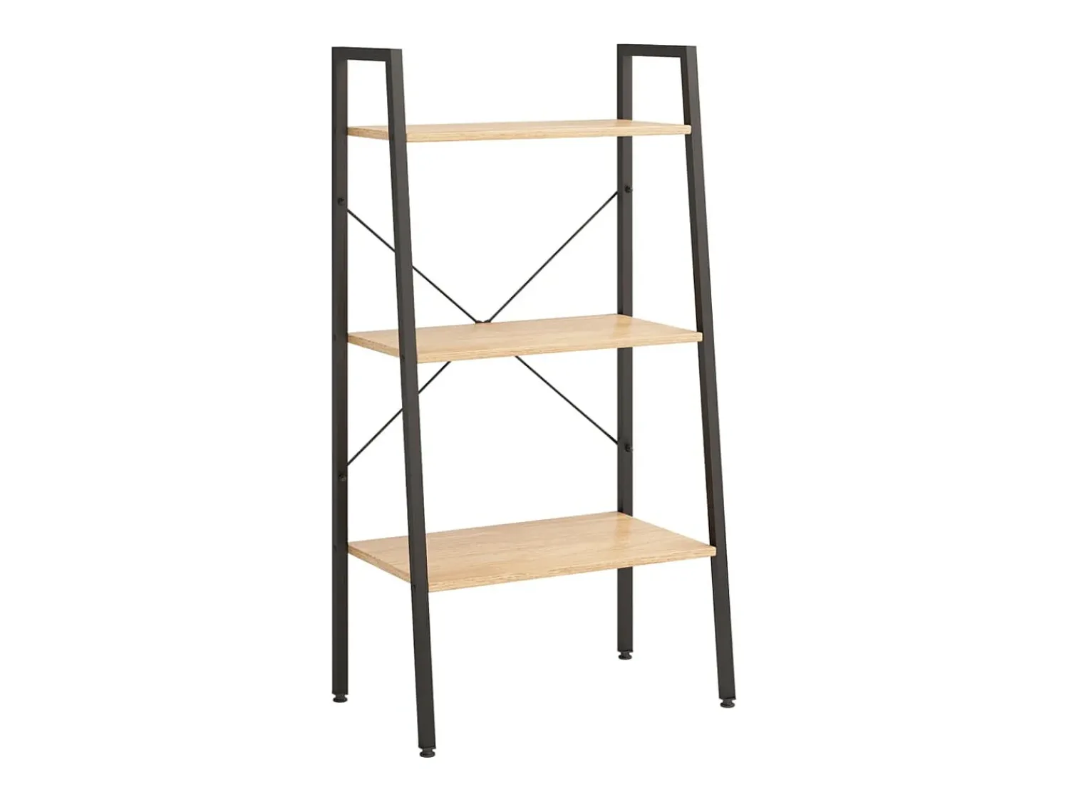 Prateleira*vidaxl Estante de pé 3 prateleiras 56x35x108 cm -claro e preto Castanho