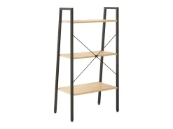 Prateleira*vidaxl Estante de pé 3 prateleiras 56x35x108 cm -claro e preto Castanho