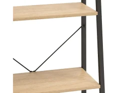 Prateleira*vidaxl Estante de pé 3 prateleiras 56x35x108 cm -claro e preto Castanho