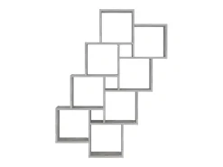 Prateleira*vidaxl Estante de parede cúbica derivados de madeira cinza cimento Cinzento claro