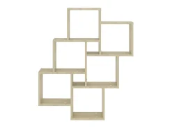 New Estante de parede cúbica derivados de madeira carvalho sonoma PT917600 Castanho
