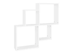 Prateleira| Estante de parede cúbica 80x15x78,5 cm deriv. de madeira PT370993 Branco