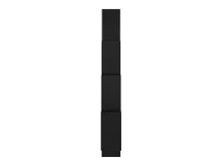 vidaxl Estante de parede cúbica 90x15x119 cm deriv. madeira Preto