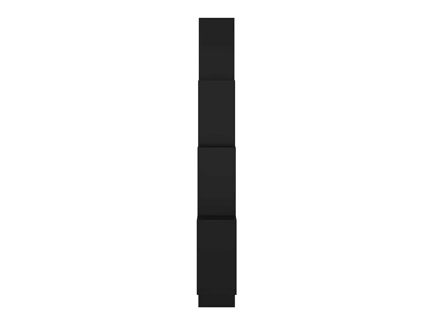 vidaxl Estante de parede cúbica 90x15x119 cm deriv. madeira Preto