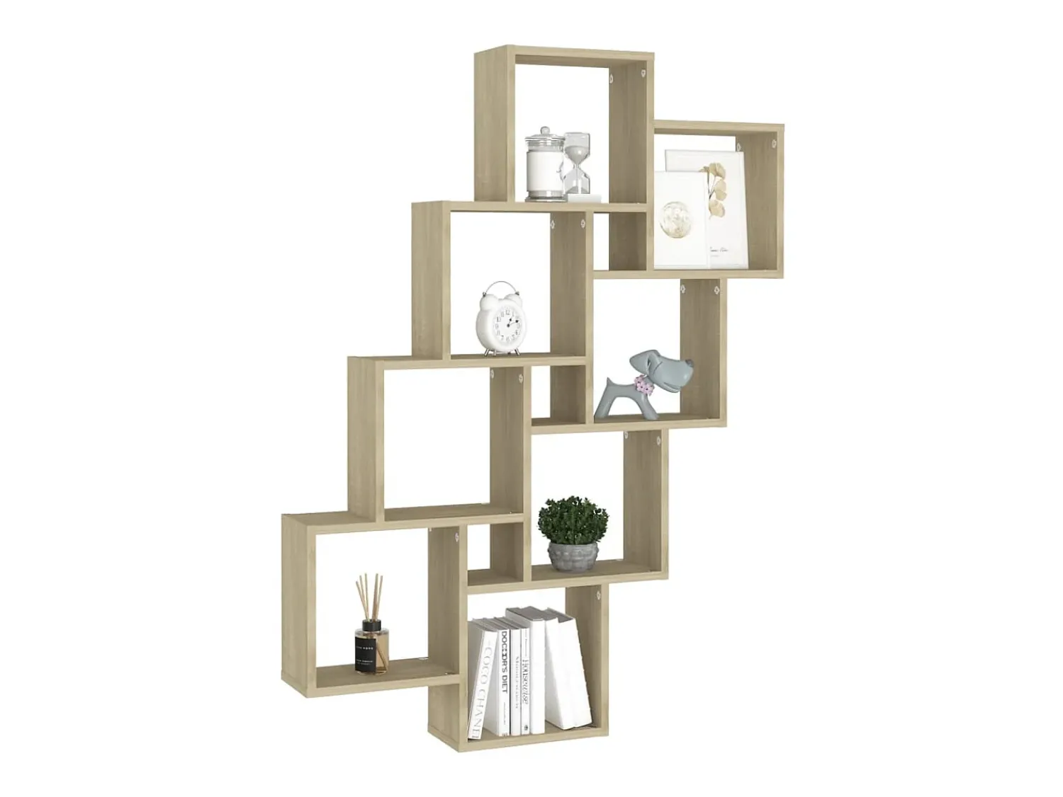 Best Estante de parede cúbica 90x15x119 cm contrapl. carvalho sonoma PT718867 Castanho