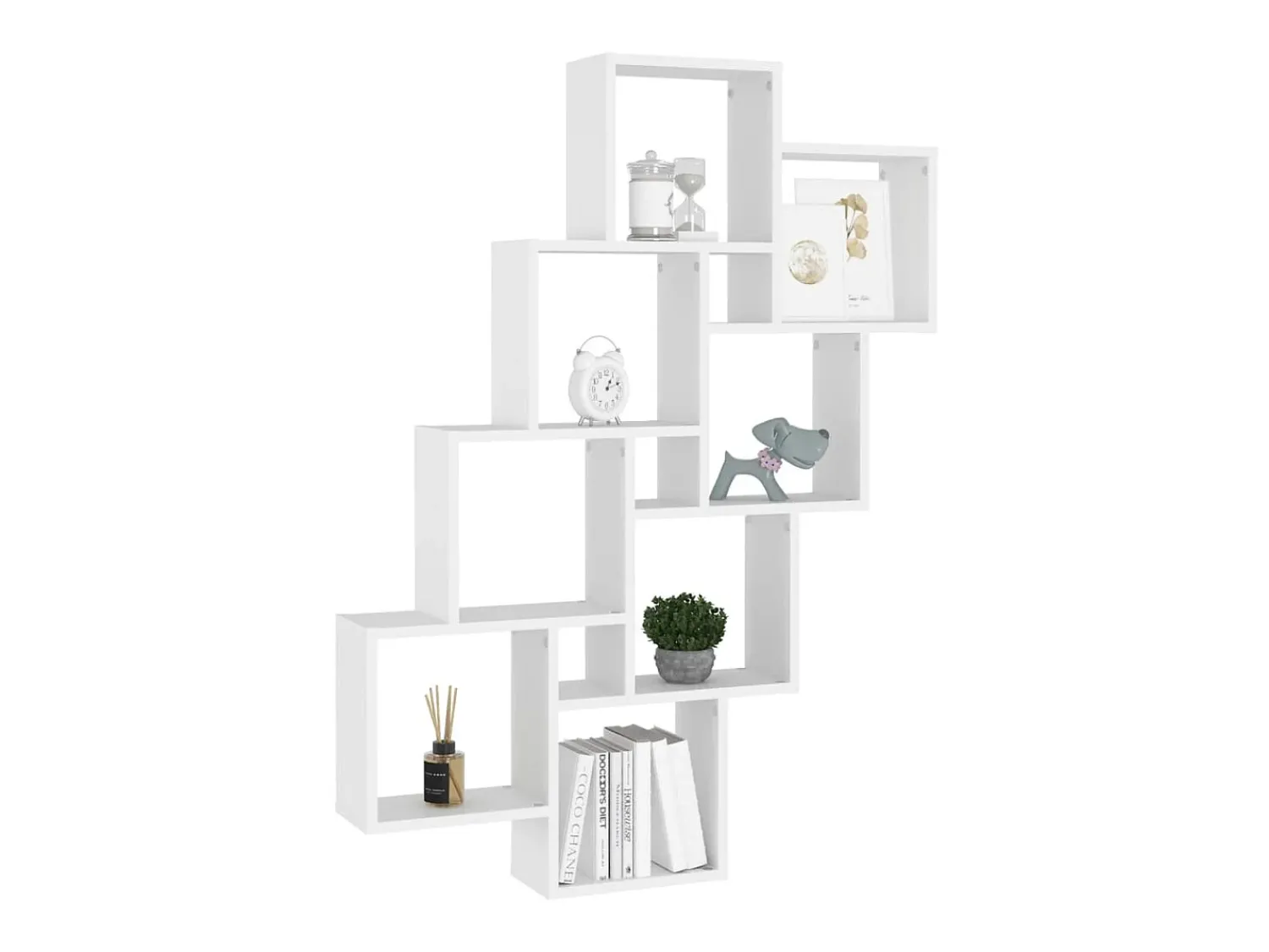 Prateleira* Estante de parede cúbica 90x15x119 cm contraplacado PT319936 Branco