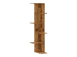 Best vidaxl Estante de parede p/ canto derivados de madeira madeira velha Castanho
