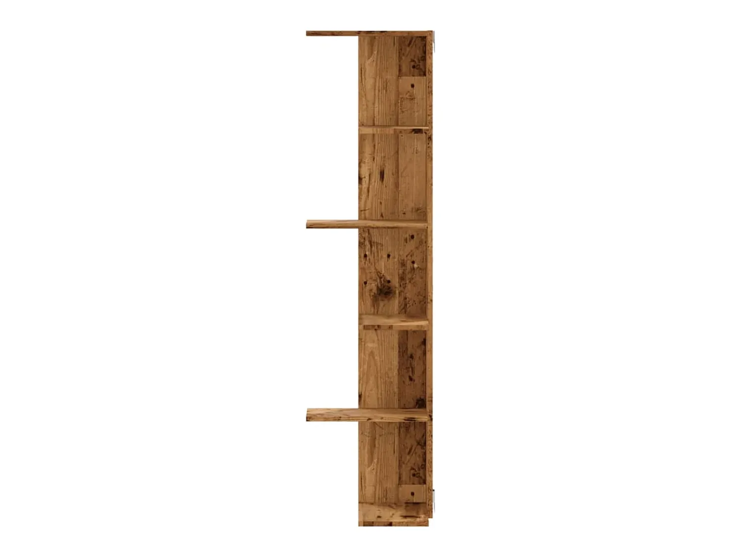 Best vidaxl Estante de parede p/ canto derivados de madeira madeira velha Castanho