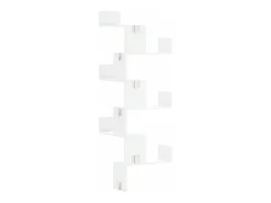 Prateleira*vidaxl Estante de parede p/ canto 45x45x147 cm deriv. madeira Branco