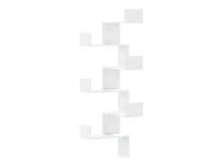 Prateleira*vidaxl Estante de parede p/ canto 45x45x147 cm deriv. madeira Branco