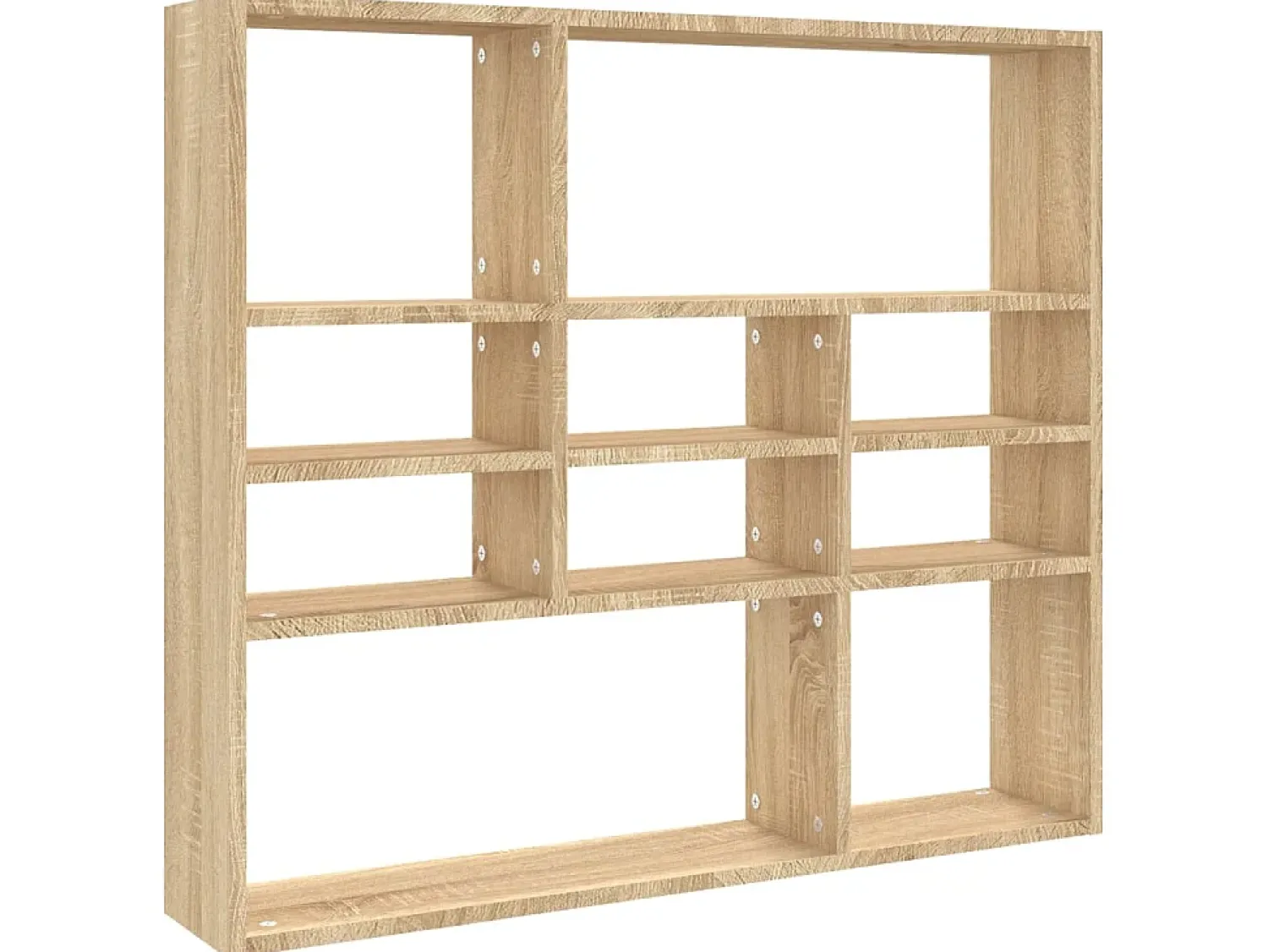 Prateleira| Estante de parede 90x16x78 cm contraplacado carvalho sonoma PT973340 Castanho