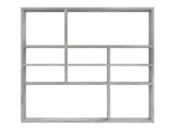 Clearance Estante de parede 90x16x78 cm contraplacado cimento PT885586 Cinzento