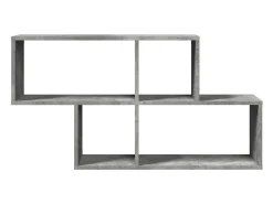 Estante de parede 100x20x53 cm derivados madeira cinza cimento PT621725^ Prateleira