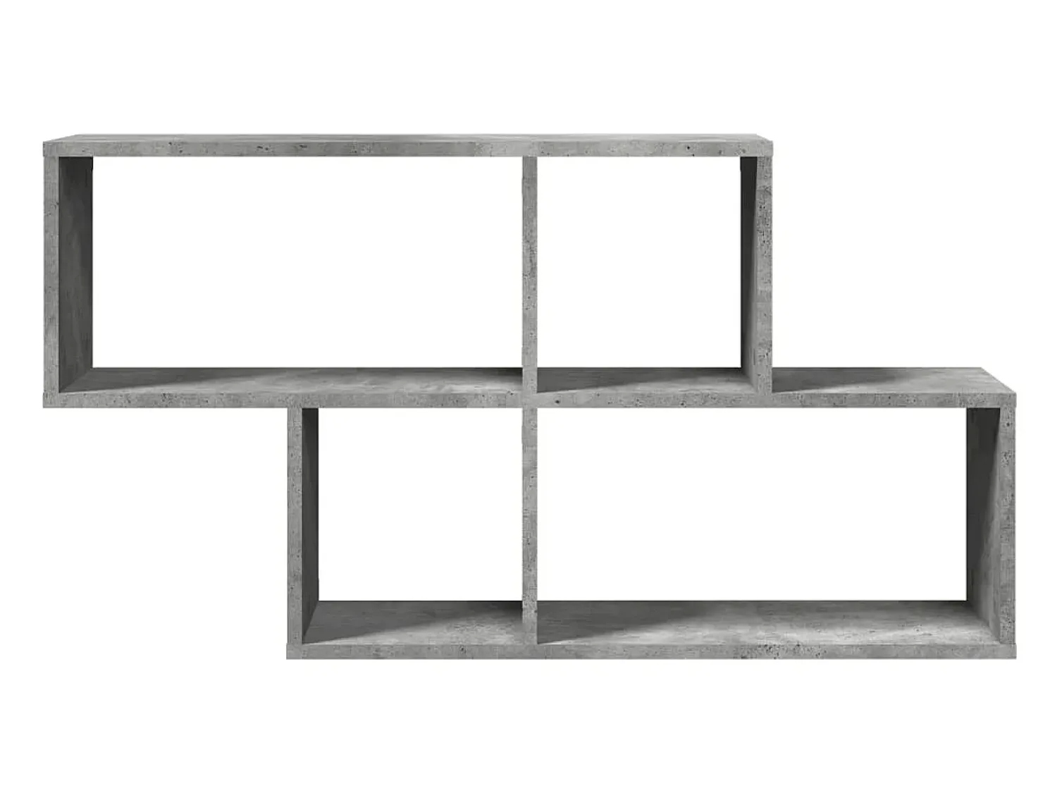 Estante de parede 100x20x53 cm derivados madeira cinza cimento PT621725^ Prateleira