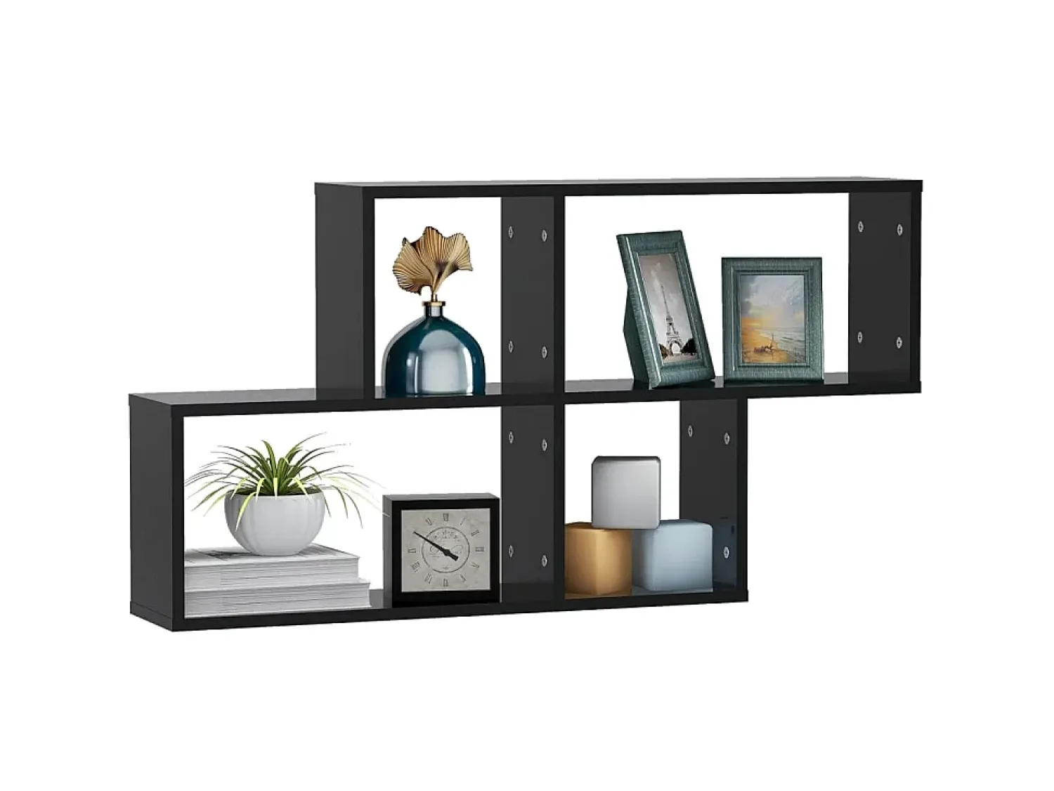 Estante de parede 100x18x53 cm derivados de madeira PT117399^ Prateleira