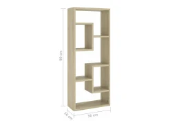 vidaxl Estante de parede 36x16x90 cm derivados madeira carvalho sonoma^ Prateleira