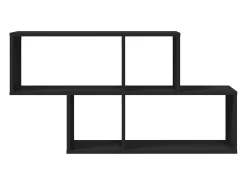 Prateleira*vidaxl Estante de parede 100x20x53 cm derivados de madeira Preto