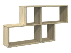 Prateleira|vidaxl Estante de parede 100x20x53 cm deriv. madeira carvalho sonoma Castanho