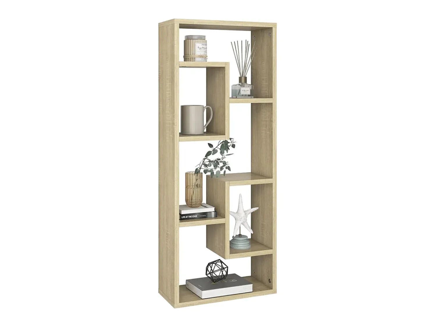 Outlet Estante de parede 36x16x90 cm derivados madeira carvalho sonoma PT784621 Castanho