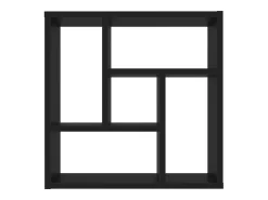 Prateleira* Estante de parede 45,1x16x45,1 cm derivados de madeira PT590087 Preto
