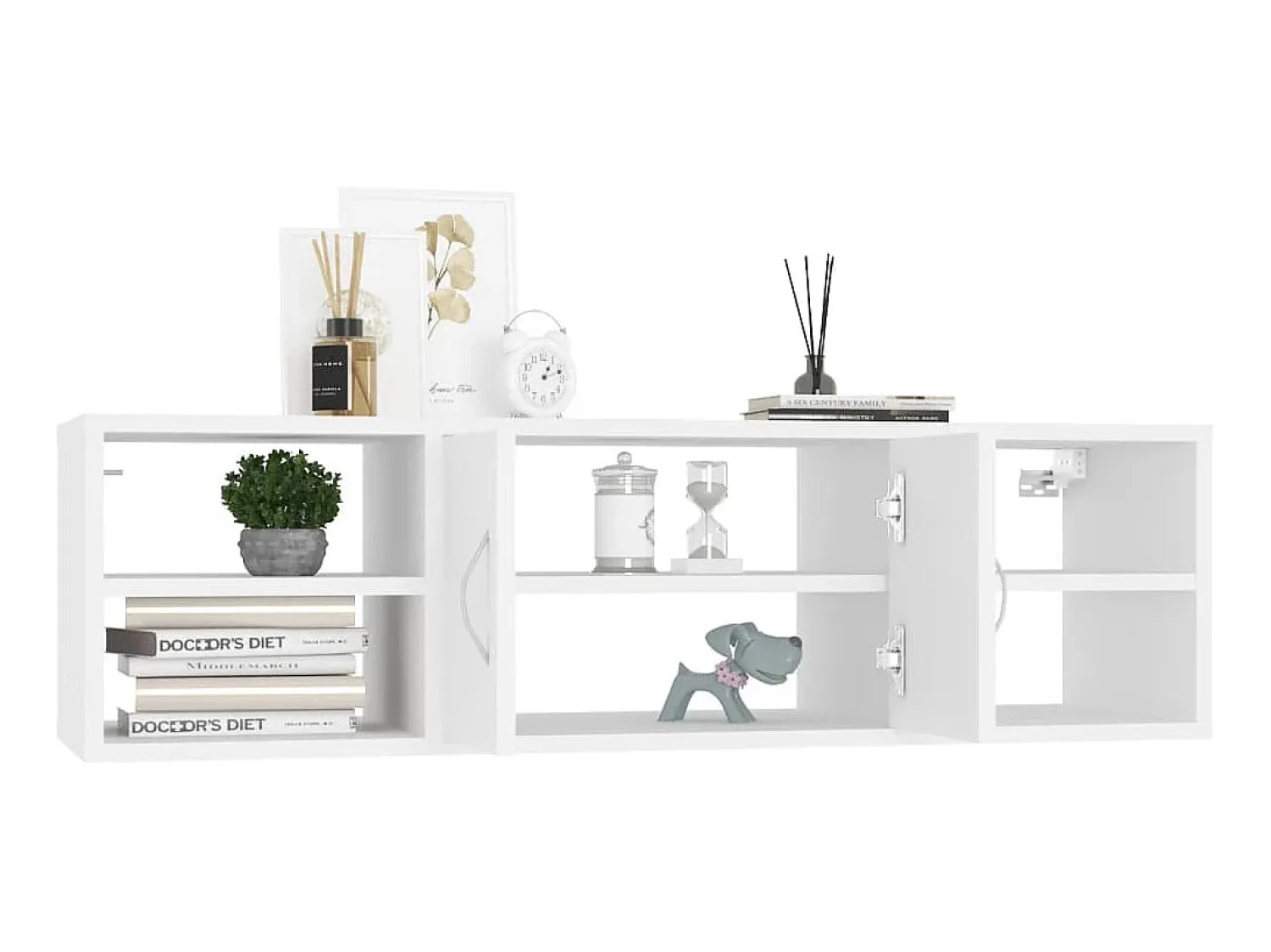 Prateleira| Estante de parede 102x30x29 cm derivados de madeira PT928571 Branco