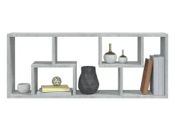 Prateleira|vidaxl Estante de parede 36x16x90cm derivados madeira cimento Cinzento