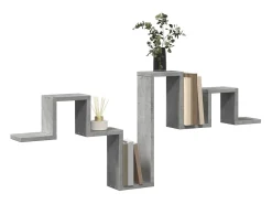 Clearance Estante de parede 104,5x10x43cm derivados madeira cinza cimento PT938784 Cinzento