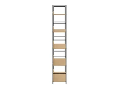 Estante de sala de estar com 5 prateleiras, carvalho preto cambriano, 60x160x28 cm^ Prateleira