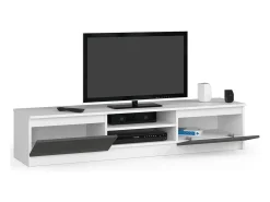 Móvel De Tv|Akord Estante de TV Moderna B160 Colorida - Branco/Cinza Grafite Natural claro / Branco
