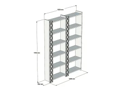Discount Dmora Estante Destéve, Prateleira de Escritório, Portal MóvelIbri, Biblioteca, 125x24h170 cm, Nogueira e Branco Castanho