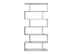 Biblioteca|Dmora Estante Dfomme, Estante alta dupla face, Prateleira divisória com 5 prateleiras, Estante de escritório moderna, 80x24h192 cm, Cinza concreto Cinzento