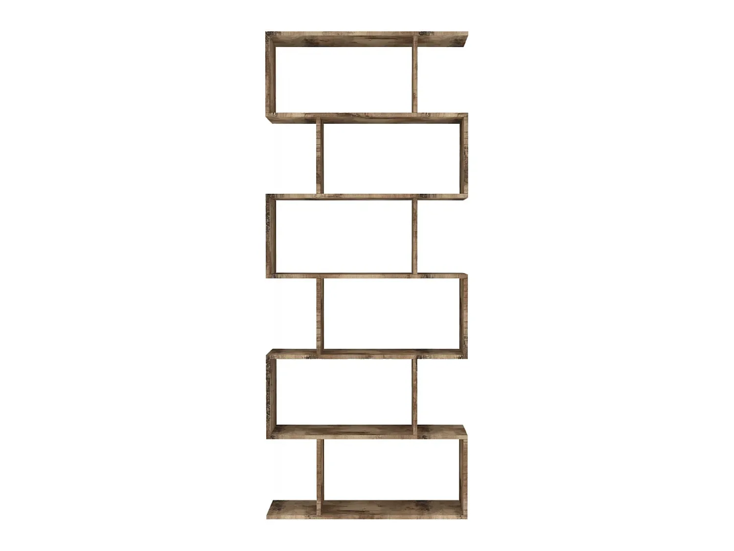 Discount Dmora Estante Dgiovan, Armário com prateleiras, Biblioteca de escritório, 100% Fabricado na Itália, 80x25h192 cm, Bordo Castanho