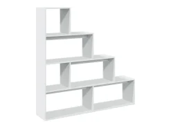 Clearance vidaxl Estante divisória 4 níveis derivados de madeira Branco