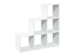 Prateleira|vidaxl Estante divisória de ambientes com 3 níveis, branca, 99x29x99 cm, madeira projetada Branco