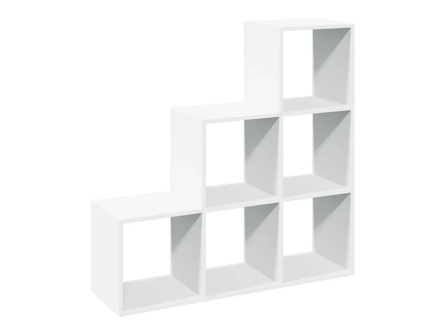 Prateleira|vidaxl Estante divisória de ambientes com 3 níveis, branca, 99x29x99 cm, madeira projetada Branco