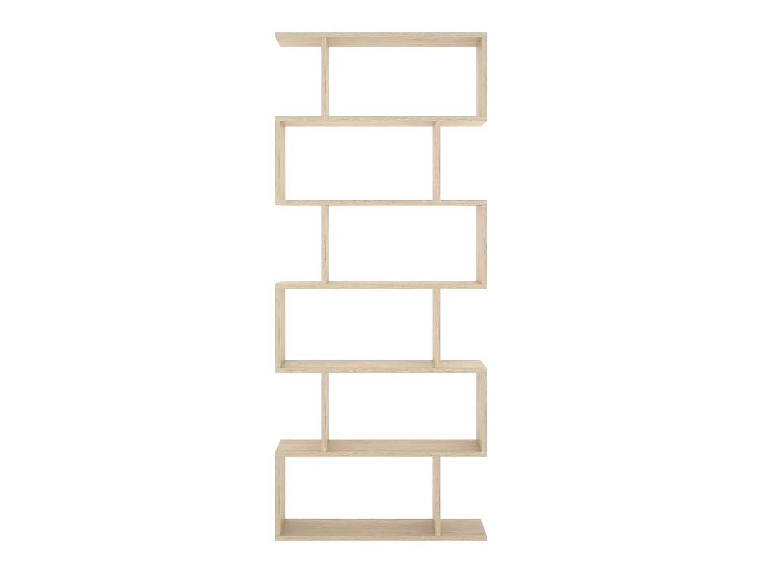 Biblioteca|Dmora Estante Djorone, Prateleira de escritório multiuso, Estante com 6 prateleiras, 80x25h190 cm, Carvalho Castanho