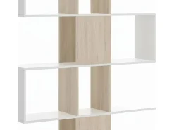 Prateleira*Dmora Estante Dkala, Estante multiuso de escritório, Estante com 4 prateleiras, 145x29h145 cm, e Carvalho Branco
